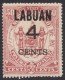 Labuan, 4 C. On 50 C. 1899, Sc # 94, Mi # 90, MH - Nordborneo (...-1963)