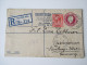 Registered Letter 1925 Notting Hill - Nienburg 6 Stempel / Six Cancels. Bahnpoststempel Hannover - Wilhelmshaven Zug 132 - Storia Postale