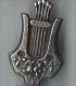 Insigne/ Epinglette/Musique/Lyre/m étal Blanc/MUAVA/Vers 1960        PART32 - Other Products