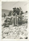 REAL PHOTO,Swimmer  Boy And Girl With Hat On The Beach, Garçon  At Fillette Sur La Plage, Old Photo ORIGINAL - Ritratti