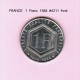 FRANCE   1  FRANC  1988  (KM # 963) - Other & Unclassified