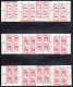 Canada MNH Complete Set Of Plate Blocks (36 In Total) Third Issue Of Centennial (Red) Postage Dues - Port Dû (Taxe)