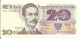 Pologne Billet Polonnais Narodowy Bank Polski 20 Dwadziescia Zlotych   ( Multicouleur  ) Romuald Trauguit ( Aigle ) - Pologne