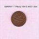 GERMANY   1  PFENNIG  1984 G (KM # 105) - 1 Pfennig