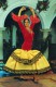 Flamenco Vintage Postcard (embroidery Fabric) -  - Size 15x10 Cm. Aprox. - Baile