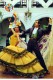 Flamenco Vintage Postcard (embroidery Fabric) -  - Size 15x10 Cm. Aprox. - Baile