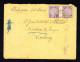 CHINE 1909, SG 154 EN PAIRE INTERPANNEAUX SUR LETTRE DE CHINE VERS LA BELGIQUE VIA SIBERI. (4C18) - Lettres & Documents