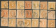 GREECE SMALL HERMES HEAD LOT OF 21 STAMPS 10 LEPTA USED PERFECT FOR STUDY -CAG 010714 - Gebraucht