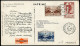 OCÉANIE - N° 182 + 184 + 185  / CP PUBLICITAIRE PLASMARINE , OBL. PAPEETE LE 30/10/1954 , POUR LA FRANCE - TB - Covers & Documents
