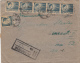 KING MICHAEL, STAMPS ON REGISTERED COVER, 1947, ROMANIA - Lettres & Documents