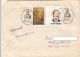 STAMPS ON REGISTERED COVER, NICE FRANKING, ICON, EMINESCU MONUMENT SPECIAL POSTMARK, 1994, ROMANIA - Storia Postale