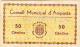 BILLETE LOCAL GUERRA CIVIL 50 CTS  CONSELL MUNICIPAL D`AMPOSTA - Autres & Non Classés