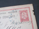 Postkarte / Ganzsache  P 1a Bulgarien 1890 Gesendet Nach Wien! Bedarf! - Ansichtskarten