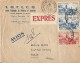 Lettre EXPRES Par Avion De CASABLANCA Pour La France 1950 - Lettres & Documents