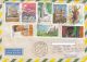 STAMPS ON COVER, NICE FRANKING,DINOOSAURS, CHURCH, YANOMAMI INDIAN, 1992, BRAZIL - Lettres & Documents