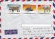 STAMPS ON COVER, NICE FRANKING, HIPPOPOTAMMUS, GUINEA CHICKEN, ELEPHANT, 1991, BURUNDI - Used Stamps