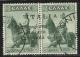 OCCUPAGIONE ITALIANA CEFALONIA E ITACA ARGOSTOLI 1941 OCCUPAGIONE MONUMENTO EQUESTRE 1,50D + 1,50 D USED SIGNED FIRMATO - Cefalonia & Itaca