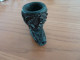 Pipe (shilom) En Bois Sculptée (tigre, Fleurs), Origine Inde TBE - Altri & Non Classificati