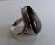 TRES RARE BAGUE SUR ARGENT/ AMBRE 1/2 NOIRE/ AMBRE 1/2 TRANSLUCIDE/ Référence 4564 - Ringe