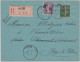 1917 - SEMEUSE TARIF 40 C Dont GC - ENVELOPPE RECOMMANDÉE De RIOM - 1906-38 Säerin, Untergrund Glatt