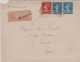 1920- ALPES MARITIMES - ENVELOPPE RECOMMANDÉE De NICE - 1906-38 Säerin, Untergrund Glatt