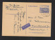 Berlin Luftpost-GA 15 Pf. Flughafen Tempelhof 1954 Nach Frankfurt Gelaufen - Briefe U. Dokumente