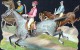 5 CHROMOS DE SCENES DE COURSES DE CHEVAUX - FORMAT 10,5 X 6 Cm - Animali