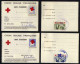 ERINNOPHILIE - CROIX ROUGE - DOUBS / 1959/1969 PONTARLIER 6 CARTES AVEC VIGNETTES / 3 IMAGES (ref 5494) - Croix Rouge