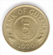 GUYANA 5 CENTS 1990 - Guyana