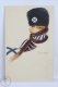 Old 1917 Ilustrated Postcard - Girl With Hat And Finland Flag Scarf - Edited_ Uff. Rev. Stampa Milano - Other & Unclassified