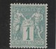 SAGE N/B - YVERT N°61 QUASI ** - COTE = 200++ EUR. SIGNE BRUN - 1876-1878 Sage (Type I)