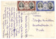 (PF 111) Port Of Monaco - 1950's + SAS Prince Reinier And Princess Grace Of Monaco Stamps At Back Of Card - Porto