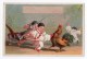 Rare Ancienne Chromo Imp. Testu & Massin, Pierrot, Canard, Poule, Coq - Autres & Non Classés