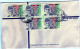 Pakistan: 2003 Lettre Prêt à Poster Voyagé En R  Vers Les U.S.A Bloc De Timbres Roses Bloc De 5 Timbres Président - Pakistan