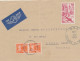 671/22 - Lettre TP AVION FRANCE 1947 Vers LILLE , Taxée 20 Francs - Postée Sur Bateau USS Mount Olympus - Expéditions Antarctiques