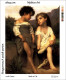 New Tapestry, Gobelin, Picture, Print, Bouguereau, At The Riverside, Children - Other & Unclassified