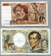 3266 - FRANKREICH - 4 Banknoten - 20, 50, 100, 200 Francs  Gebraucht - FRANCE, 4 Banknotes - Ohne Zuordnung