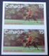 1973 15c Horse Police Musical Ride Sc. #614a MNH ** Imperf. Pair, XF (Canada Cheval Pferd Musique Musik Music - Variedades Y Curiosidades