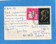 MARCOPHILIE- Carte Postale Moscou URSS -pour Françe-cad1968-Stamp "Lenine - Franking Machines (EMA)