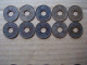 BRITISH EAST AFRICA  KUT ONE CENT COINS BRONZE Of 1952 - TEN All The SAME USED With Mint Mark H. - Colonia Británica