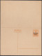 Belgique 1917. Carte Provisoire Avec Réponse Payée, Avec Double Surcharge (n° 15). Surcharges Très éloignées - German Occupation