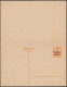Belgique 1917. Carte Provisoire Avec Réponse Payée, Avec Double Surcharge (n° 15). Surcharges Très éloignées - Occupation Allemande
