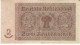 Germany #174b, 2 Mark  Rentenmark 1937 Banknote Currency - 2 Rentenmark