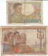 France #98a &amp; #100a, 5- And 20-franc 1942/43 Banknotes Currency - 5 F 1943-1947 ''Berger''