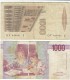 Italy #109b &amp; #114a, 1000 Lire 1982 &amp; 1990 Banknotes Currency - 1000 Liras