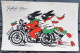 CPA Litho Illustrateur Adalbert Mayrhofer Wien 41 N° 578 PAQUES Lapin Humanisé Ombre Silhouette Sur Moto - Scherenschnitt - Silhouette