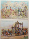 Lot 2x CPA LITHO Officielle Illustrateur Lavaux Visite Royale 13 Juillet  Liege 1913 Gréty Cramignons Chansons Wallonnes - Collections & Lots