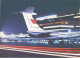 RUSSIA. MOSCOW "SHEREMETIEVO-2" Airport - Aeroport Aeroflot Plane - Avion .night ,vintage Old Photo Postcard - Aerodrome