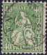 SCHWEIZ 1865-09-01 St.Gallen Auf Zu#34 40Rp Grün Sitzende Helvetia - Used Stamps