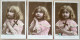 Cpa TOP LOT 3X Serie  PHOTO  E.O.K . Serie 3054 Enfant Fille Fillette Priere Croix Crucifix - Collections, Lots & Séries